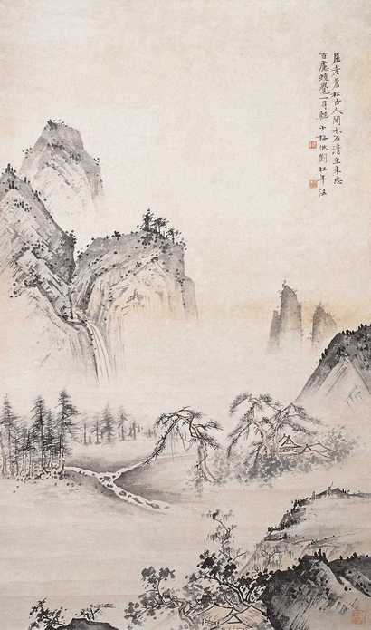 陈少梅 山水 立轴